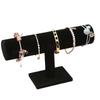 T Bar Bracelet Holder Flannelette Appearance Delicate Modern Watch Display Stand Jewelry Display Black