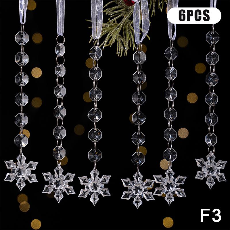 Прозрачные акриловые рождественские украшения для елки, рождественские подвесные украшения, подвесной декор в виде снежинки и сосульки, украшения для новогодней вечеринки