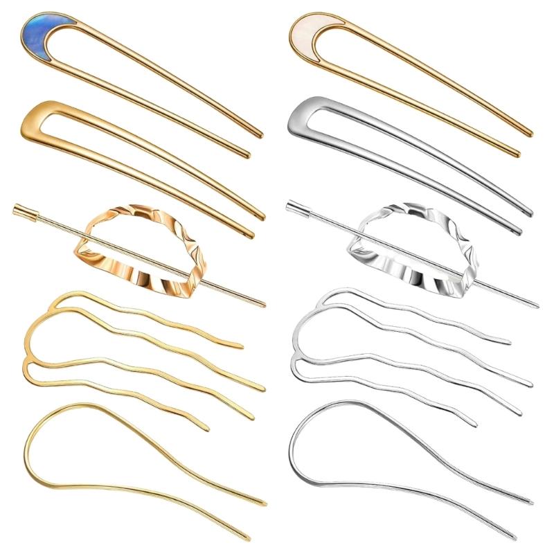 Уникальная вилка для волос большая французская металлическая заколка для волос для женщин элегантная укладка пучка заколки для волос винтажные аксессуары для прически