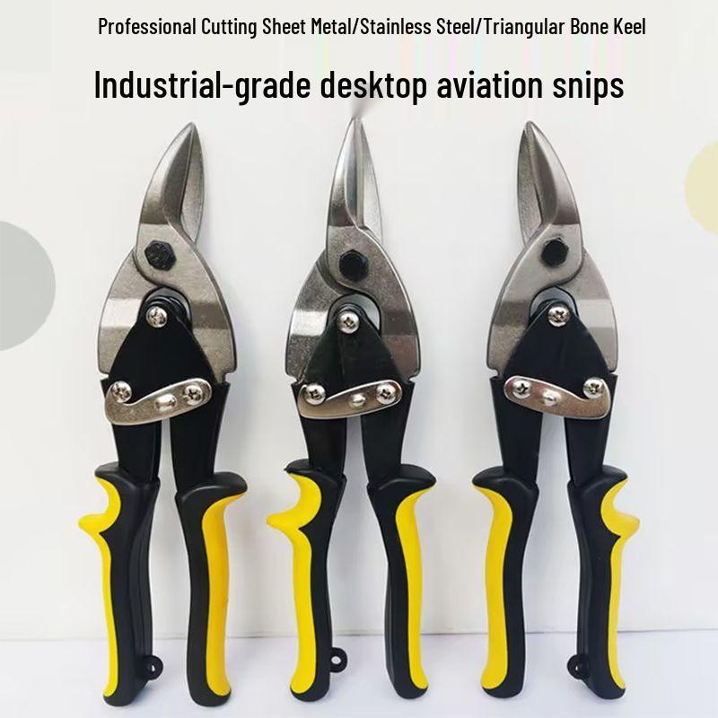Heavy-Duty Multifunction Aviation Tin Snips - Stainless Steel Industrial Ceiling & Sheet Metal Scissors