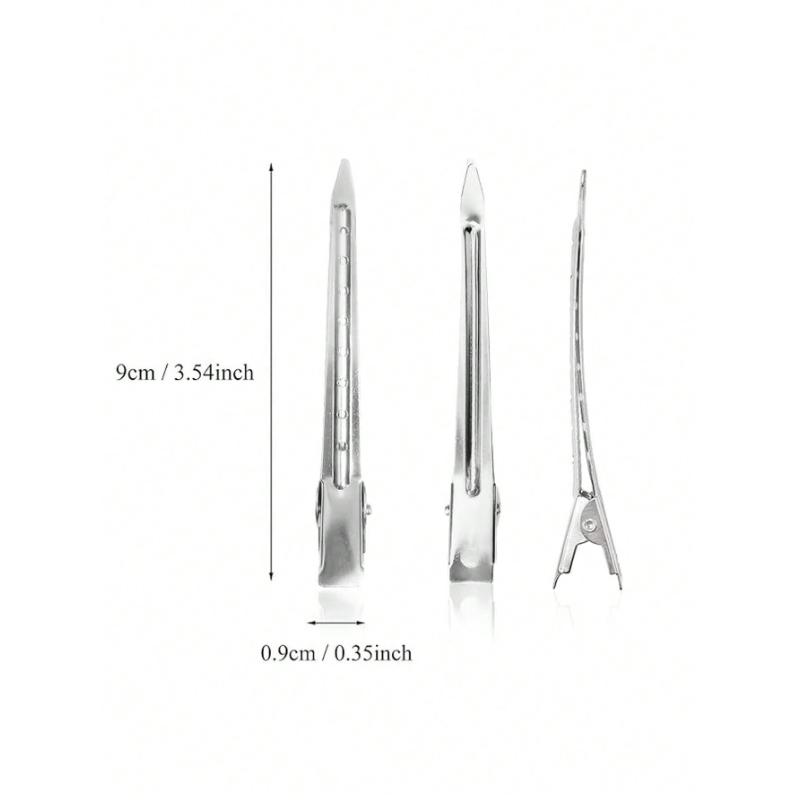 10 шт. Женские модные минималистичные удобные заколки-крабы для волос в Y2K стиле, 3,54 дюйма, полые, из сплава, серебристые, заколки для волос, аксессуары для волос