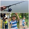 Children's Fishing Rod Metal 1.6m Outdoor Travel Lightweight Portable Fishing Tackle Accessories
