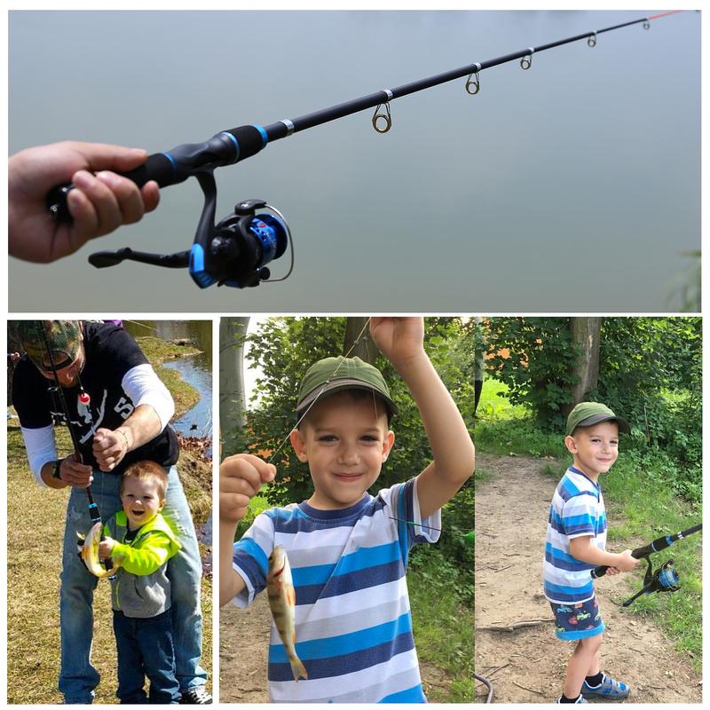 Children's Fishing Rod Metal 1.6m Outdoor Travel Lightweight Portable Fishing Tackle Accessories