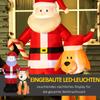 Christmas Decoration, Santa Claus with Dog, Inflatable, Large, Incl. Blower, 117 x 80 x 157 cm