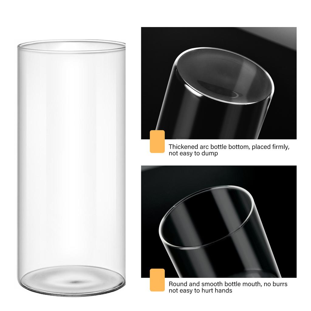 Clear Glass Cylinder Vase Multiple Size Glass Flower Vase Hydroponic Floral Container Candle Holder Table Centerpieces