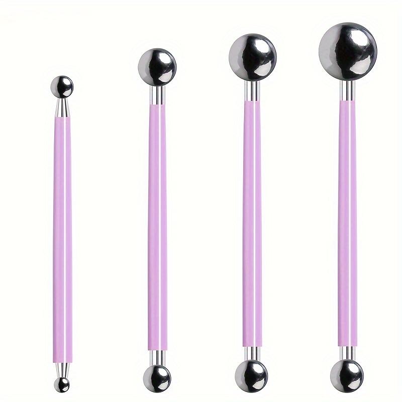 Набор из 4 предметов: керамические инструменты для мягкой глины, пластик, вспомогательные инструменты для глины, ручка-точка, резьба, палочка для тиснения, многофункциональный для начинающих