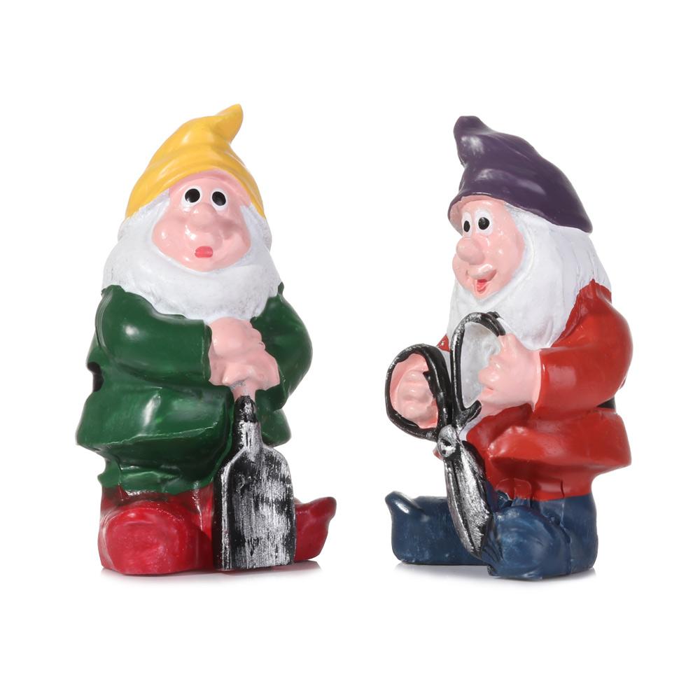 Hand-painted Desktop Decoration Mini Gnome Figurines Miniature Dwarfs Statue Fairy Garden Gnomes