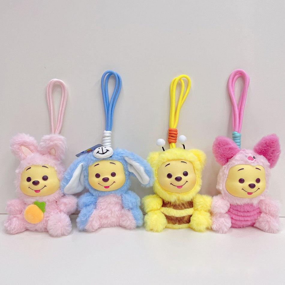 Аниме Мультфильм 12см Винни Пух Серия Брелоков-Подвесок Плюшевая Кукла Аксессуары Модные Рождественские Подарки на День Рождения