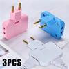 3PCS EU Plug 180° Rotatable Socket Adapter 3 In 1 US Extension Plug Multi Plug Mini Slim Wireless Socket Adapter USB Socket