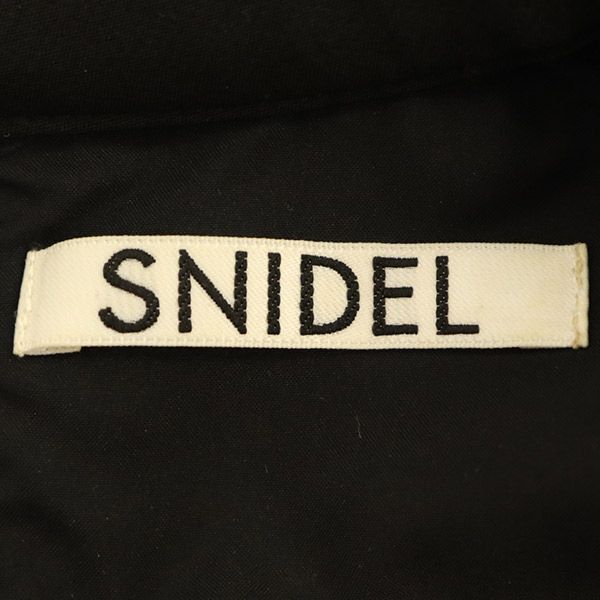 SNIDEL Платье мини с длинными рукавами, прозрачными рукавами, черное, женское, б/у