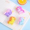 4 Piece Cartoon Cute Kawaii Candy Colored Unicorn Eraser For Kids Novelty Stationery Office School Supplies