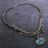 Labradorite Handmade Copper Wire Wrap Jewelry Necklace 18" T3S44
