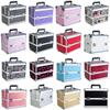 Aluminum Makeup & Tool Box for Nail Art, Tattoo & Eyelash Supplies - Double Open, Student Storage Box