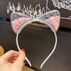 Crown Cat Ear Headbands Glitter Transparent Hair Hoops Hair Ornament Quicksand Hair Band  Children