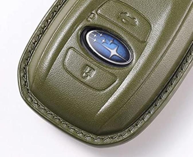Чехол для ключей из натуральной кожи для Subaru и BRZ Levorg, Legacy, Forester, XV, (синий)
