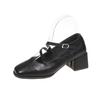 [Youshilai] Retro Square Head with Single Shoes for Women's Spring 2025 New High-end Shallow Mouth Mary Jane Shoes