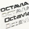 3D ABS Self Adhesive Chrome Balck Letters Logo Octavia Emblem Car Rear Trunk Sticker Badge Auto Accessories