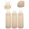3x Sauce Bottles Squeeze Leakproof Container with Small Pointed Nozzle for Oil Restaurants Syrup Cookie Decorating Grilling