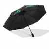 Prehistoric Dinosaur Emblem pattern umbrella, portable and foldable design, 8 ribs, a casual accessory for Halloween, Christmas, and birthday gifts.