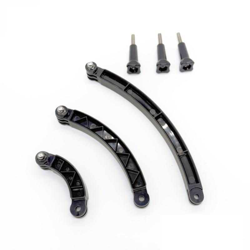 3 Lengths Extension Rod Helmets Arm Extension Curved Poles Selfie Stick Tripod Adapters for Action Cameras