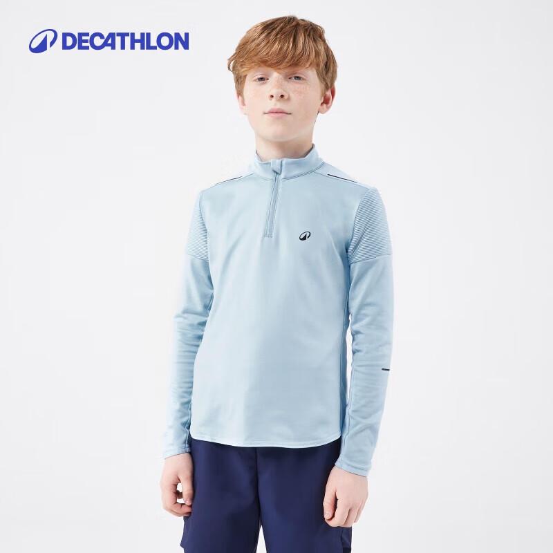 Теплая тенниска Decathlon для детей и подростков с длинным рукавом и молнией на 1/2