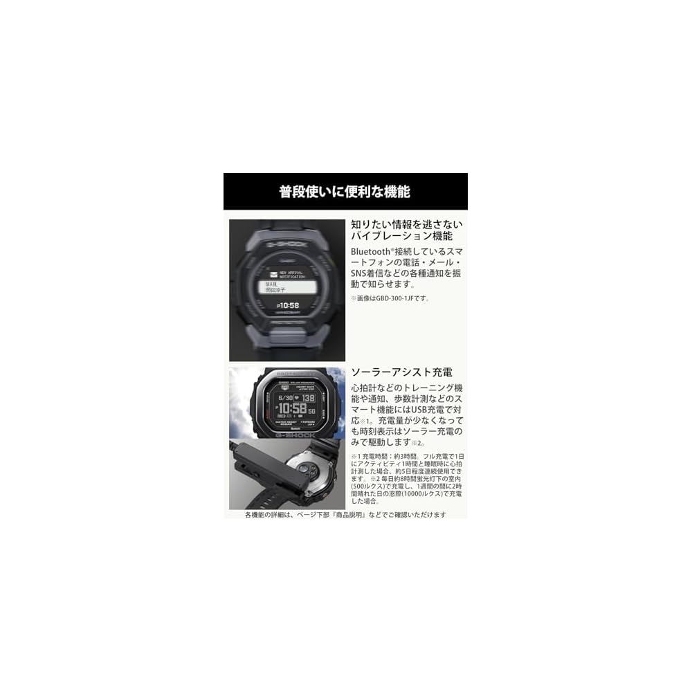 [Casio] Часы G-Shock [Официальный продукт для внутреннего рынка] G-SQUAD Монитор сердечного ритма Оснащены Bluetooth DW-H5600-1JR Мужские Черные