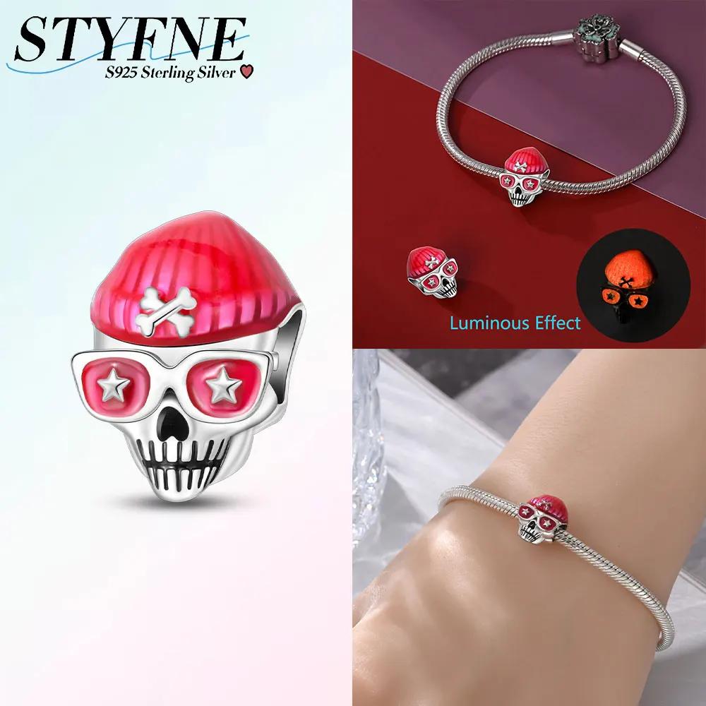 Anniversary Charms Copper Colored Zircon Skull Cat Heart Rose Beads Night Elf Pendants Fit Snake Chain Bracelet Diy Jewelry