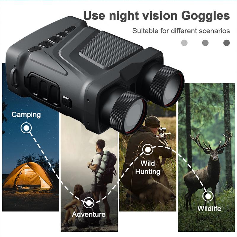 1080P бинокль ночного видения 850 нм инфракрасный HD 5-кратный цифровой зум телескоп ночные очки для охоты кемпинга наблюдения