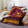 Brisbane Broncos  Print Flannel Blanket, High quality Comfortable for All Seasons, Home Decor, Warmth and Comfort