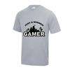 Серая детская футболка геймера с коротким рукавом