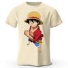 2026 One Piece Луффи Новая Модная Уличная Одежда Мужская и Женская Футболка с Коротким Рукавом Плюс Размер Свободная Спортивная Футболка Топ