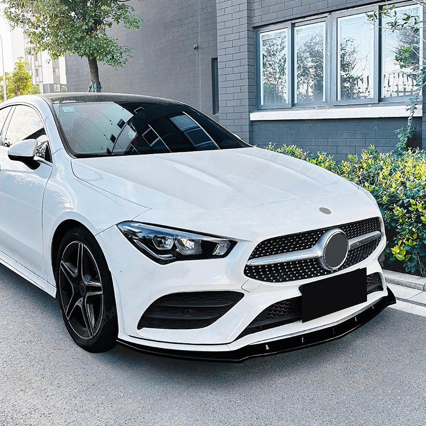 Car Front Bumper Lip For Mercedes Benz CLA Class C118 W118 X118 CLA180 200 220 250 CLA35 CLA45 AMG 2019-2023 Splitter Diffuser