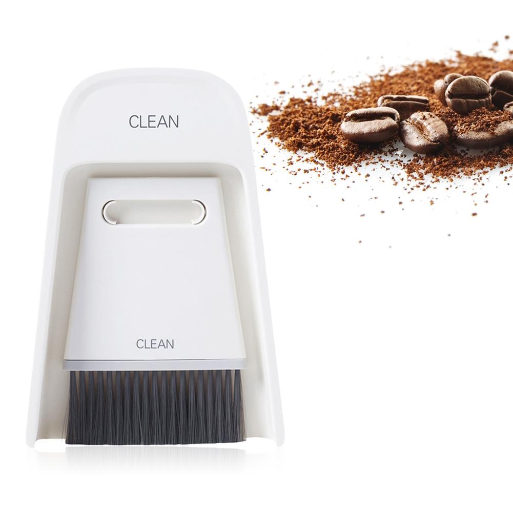 Portable Mini Broom Dustpan Set Household Desktop Cleaning Brush Wiping Cleaning Tool KitGray White