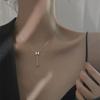 FY-0190 925 Sterling Silver H Letter Tassel Necklace for Women Versatile Trendy Niche Design Collarbone Chain