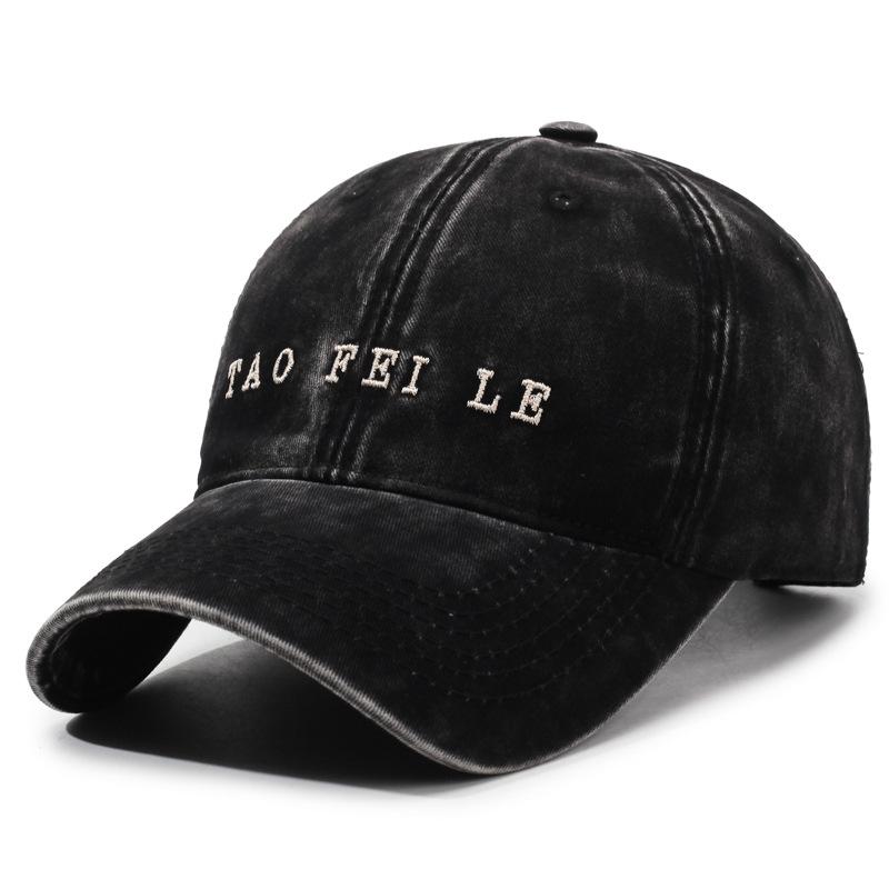 Fashion Letter Embroidery Cap Personalized Baseball Cap Men'S And Women'S Outdoor Sunshade Versatile Washed Hat Tide