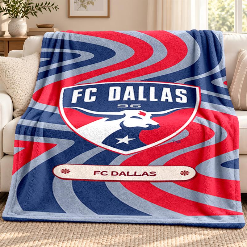 FC Dallas blanket Flannel Blanket Soft Cozy Plush Throw for Sofa Bed Lightweight Home Decoration Outdoor camping