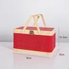 Picnic Basket Fruit Carrying Holder Easy To Use Portable Convenient Woven Container for Bread