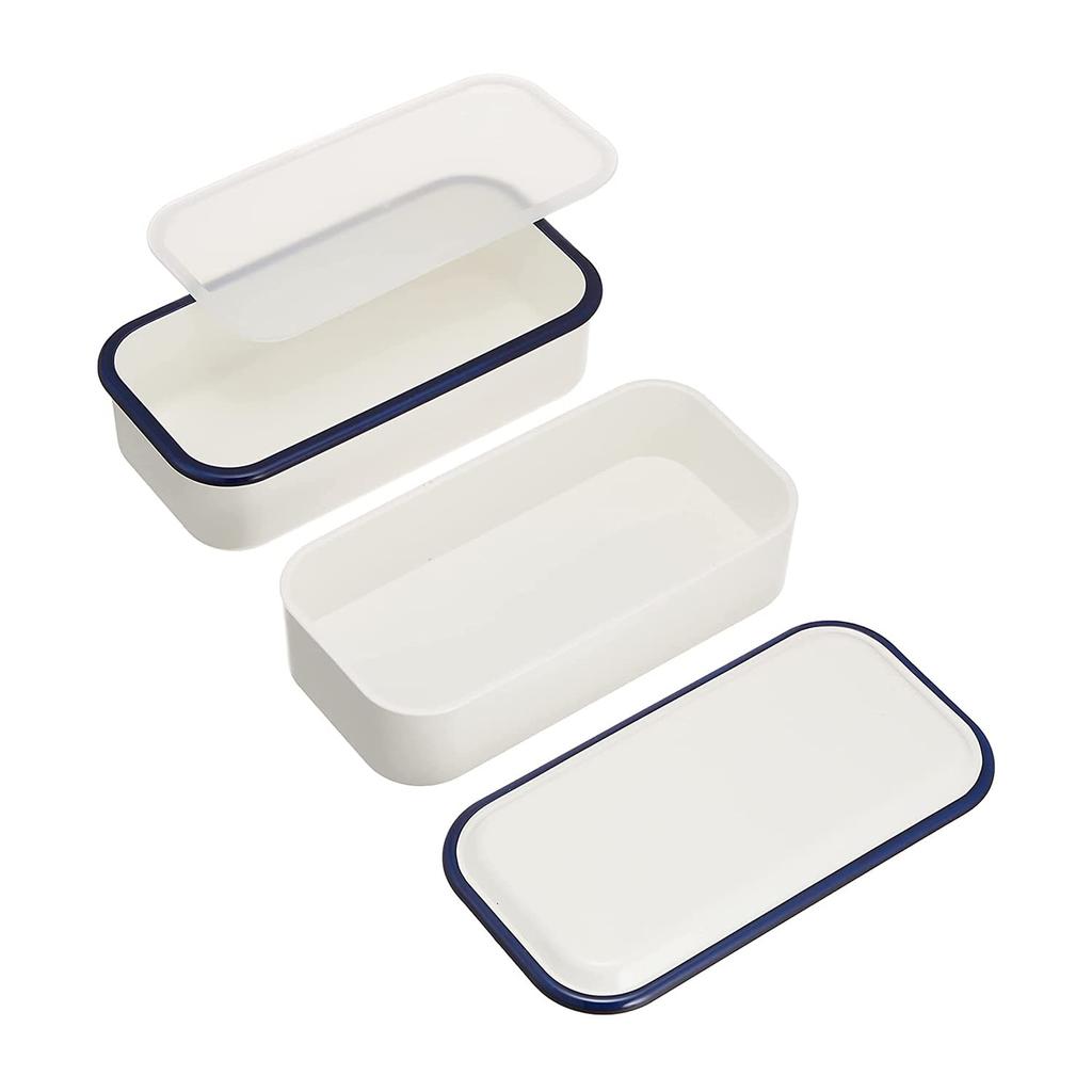 Takenaka Bento Box RETRO MODA Square Lunch Темно-синий Верхний 275 мл Нижний 275 мл