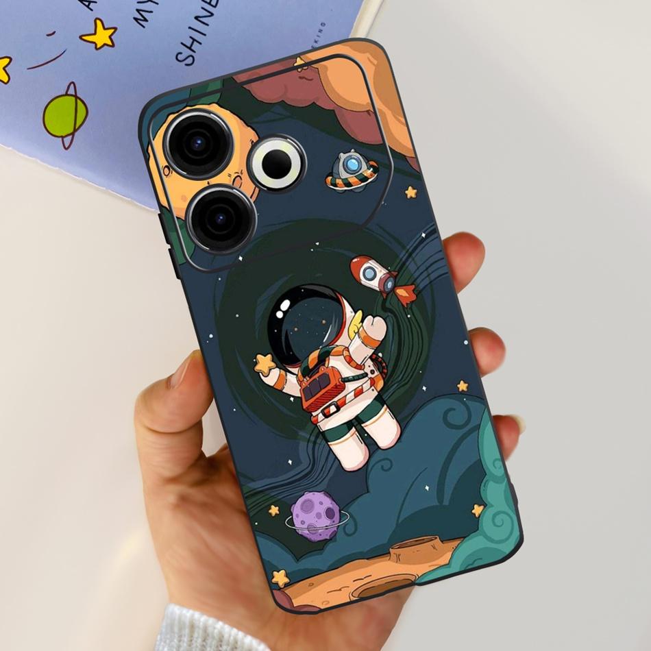 Чехол для телефона Tecno Pova 6 Neo Pova6 Neo 4G 2024 Элегантный принт Мягкий силикон ТПУ Чехлы