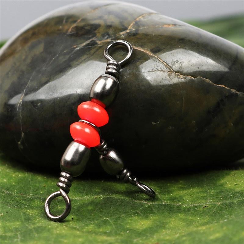 100Pcs String Hook Fishing Rolling Swivel O-Rings Japan Steel Fishing Connector Lure Tackle Tool