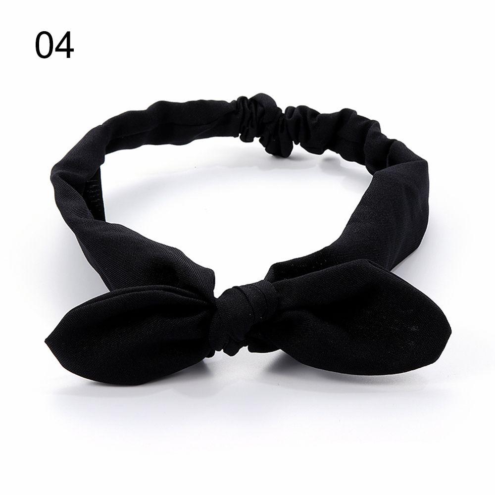 Women's Fashion Knotted Elastic Rabbit Ears Hairband Turban Headwrap Bowknot Headband