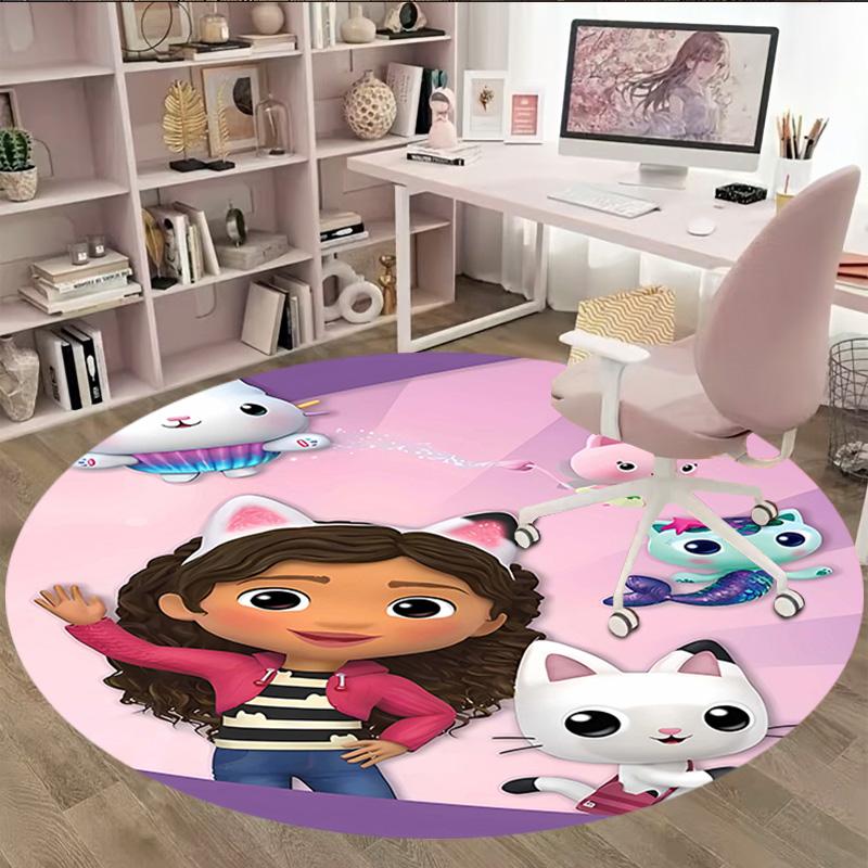 1pc Gaby's Bubble House2 Print Round Carpet Chair Round Carpet Suitable for Bedroom Living Room Home Decorative Carpet