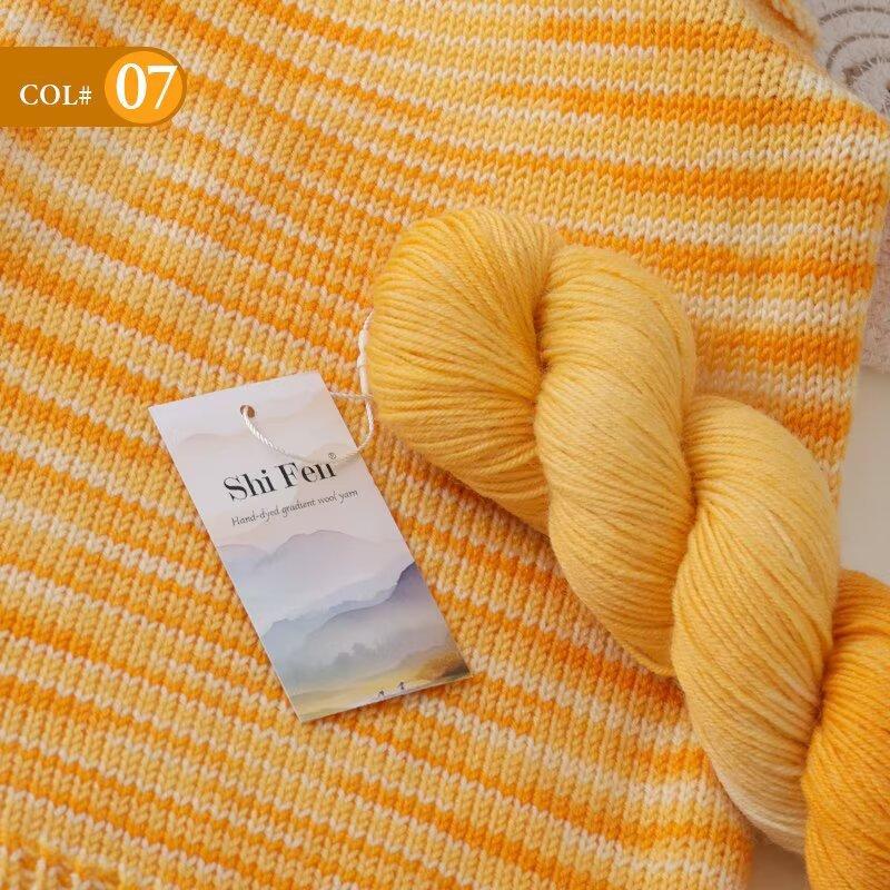 Hand-dyed Wool Yarn, Gradient DIY Knitting Patterns for Sweaters, Baby Silk Yarn Shawls, Scarves, and Handmade Hats