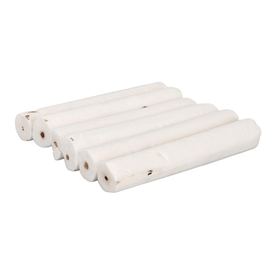 Bird Chewing Sticks Lightweight Barkless Wooden Foot Toy Parrot Shredding Stick for Budgie Cockatiel 6pcs