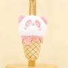 Adorable Plush Panda Ice Cream Cone Keychain Perfect Bag Accessory Cute Toy