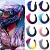 Motorcycle Helmet Suction Cup Ponytail Extension - Gradient Colored Braided Hair Decoration for Women Riders (55cm, 8 Colors Available)