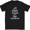 Футболка Keep Calm and Eat Ice Cream Смешная с конусом Сладости Еда Юмор Подарок