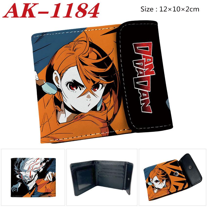 DAN DA DAN Anime PU Snap Button Bifold Wallet Cartoon Short Portable Card Holder 1pcs