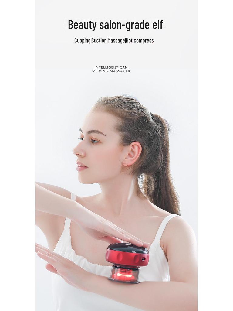 Smart Electric Cupping & Scraping Device with Wireless Charging & Heat Therapy