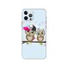 Lovely Animal Owl Phone Case for Iphone 5 5s Se 6 6s 7 8 Plus X 10 XR XS 11 12 13 Mini Pro MAX Black Tpu Back Cover